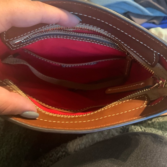 Dooney & Bourke Pewter Ostrich Leather Crossbody - Picture 3 of 4